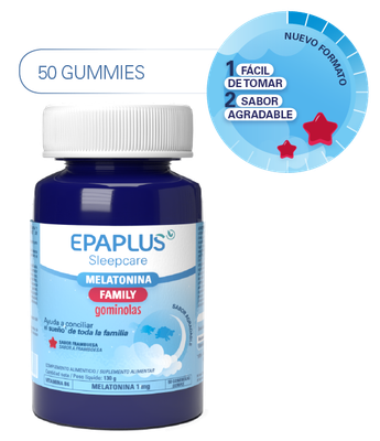 EPAPLUS SLEEPCARE MELATONINA FAMILY GUMMIES 50 GOMINOLAS SABOR FRAMBUESA