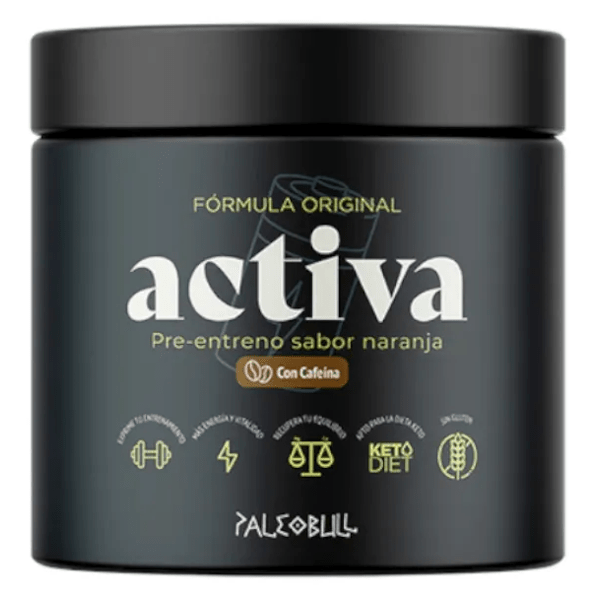 ACTIVA PRE ENTRENO SABOR NARANJA PALEOBULL 225G POLVO