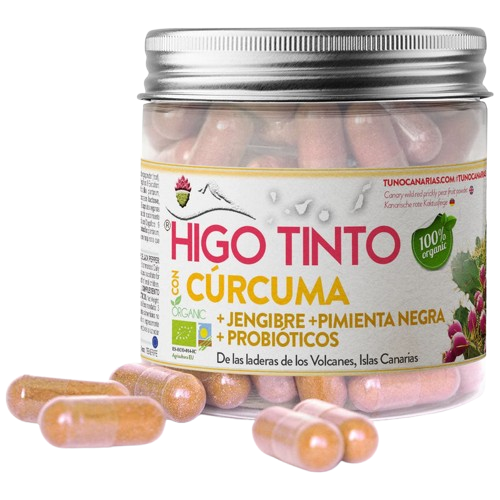 HIGO TINTO CON CURCUMA +JENG+PIMIENTA + PROBIOTICOS 90 CAPS