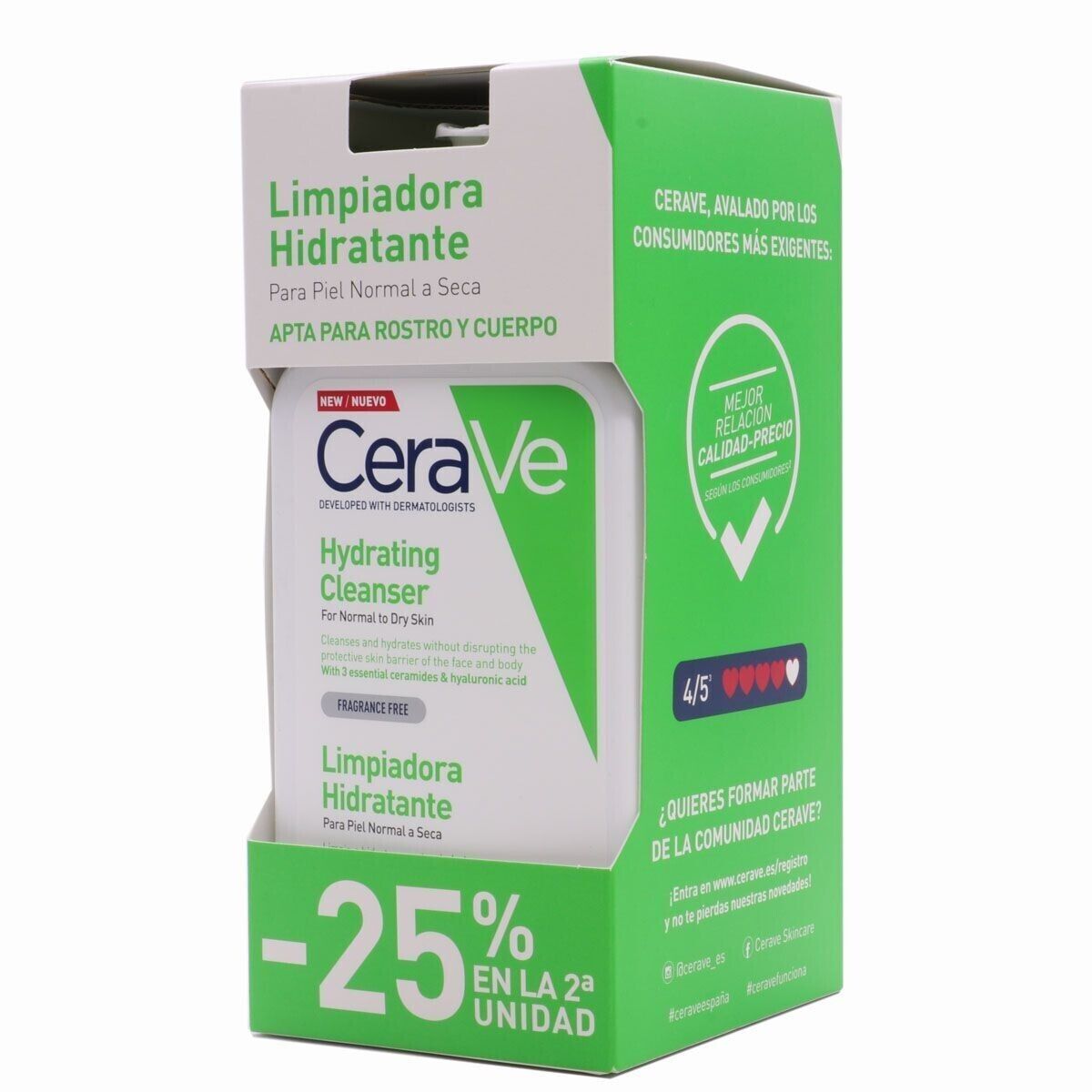 CERAVE DUPLO LIMPIADORA HIDRATANTE 473 ML