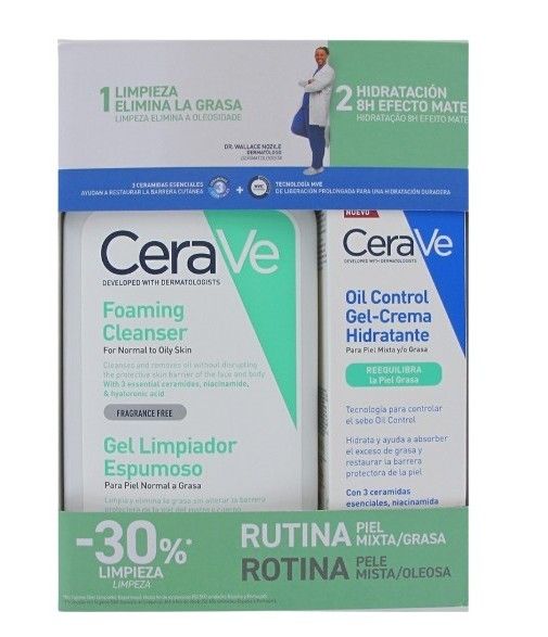 CERAVE PACK RUTINA GEL LIMPIADOR + GEL OIL CONTROL