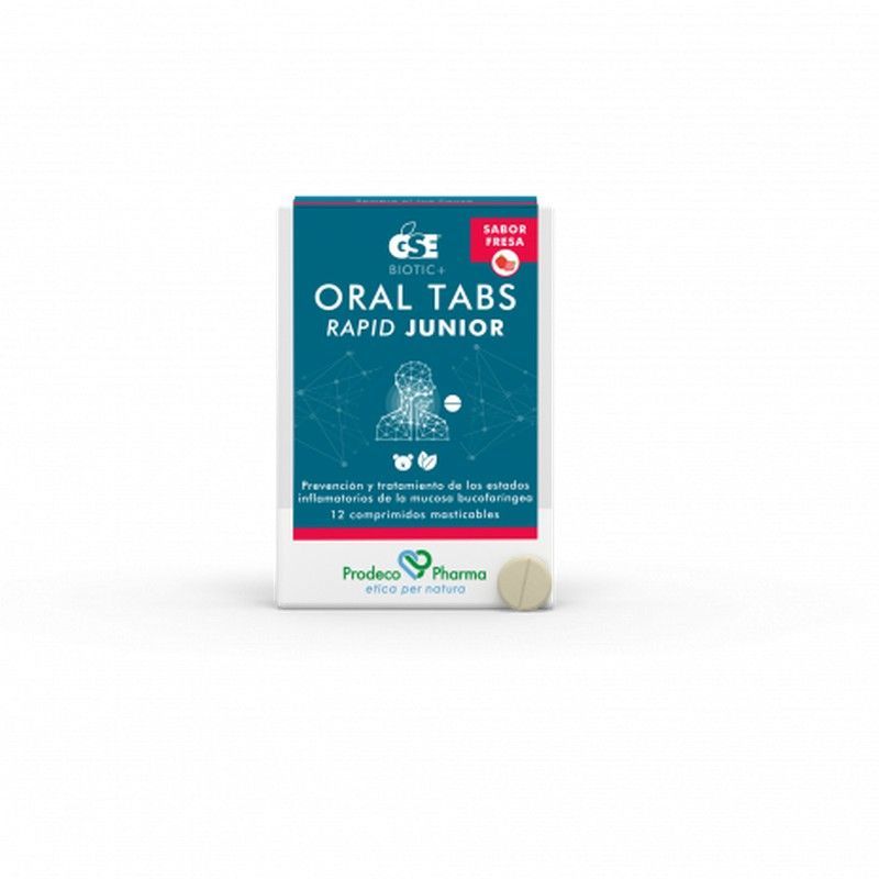 GSE ORAL TABS RAPID JUNIOR SABOR FRESA 12 COMP