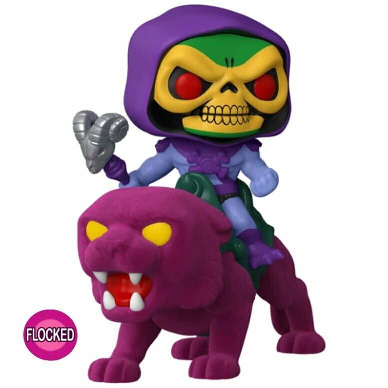 Skeletor en pantera Floked Funko Pop! Rides  Tv Masters of the Universe