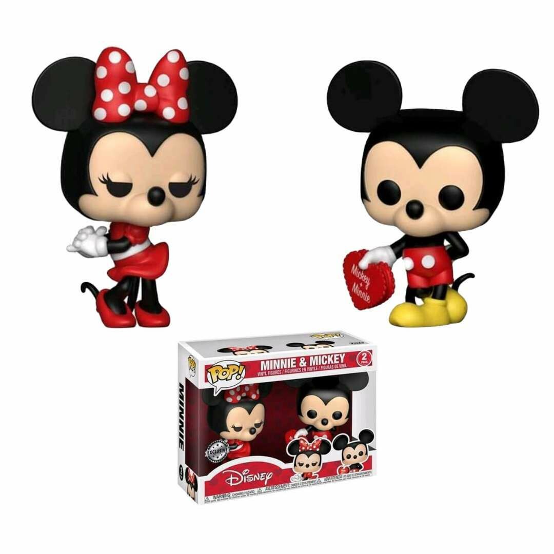 Mickey Mouse y Minnie Mouse Valentin Funko Pop! Disney Pack 2 figuras