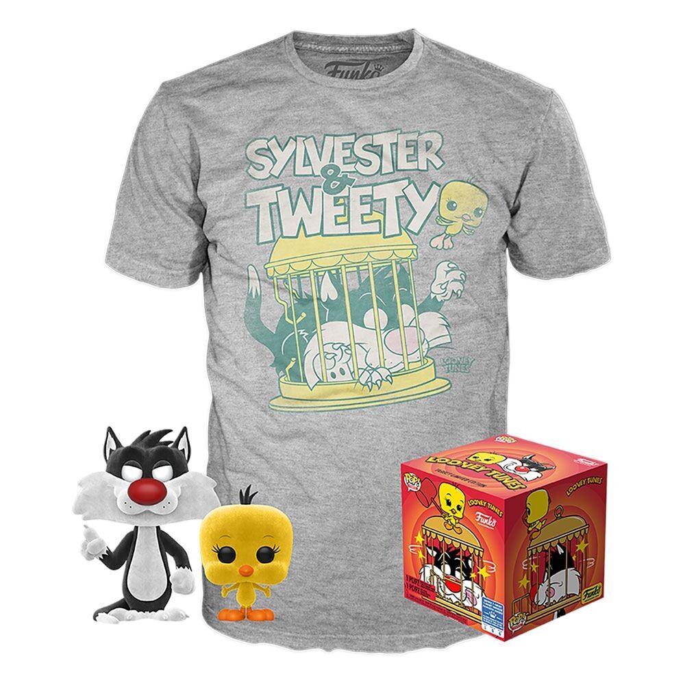 Sylvestre y Piolin Funko Pop + Camiseta! Tv Looney Tunes