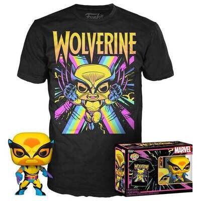 Wolverine Black Light Funko Pop + Camiseta! MARVEL Wolverine