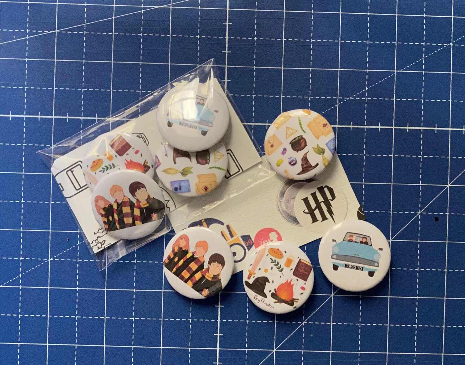 Pack Chapas Harry Potter Tu casa Friki y Fabrica Friki