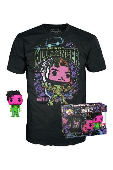Killmonger Blacklight + Camiseta Funko Pop! MARVEL What If