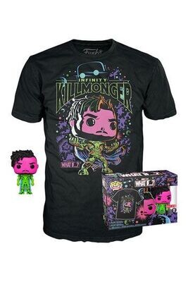 Killmonger Blacklight + Camiseta Funko Pop! MARVEL What If