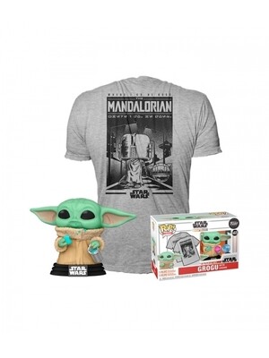 Grogu con Galleta Funko Pop + Camiseta! Star wars Mandalorian