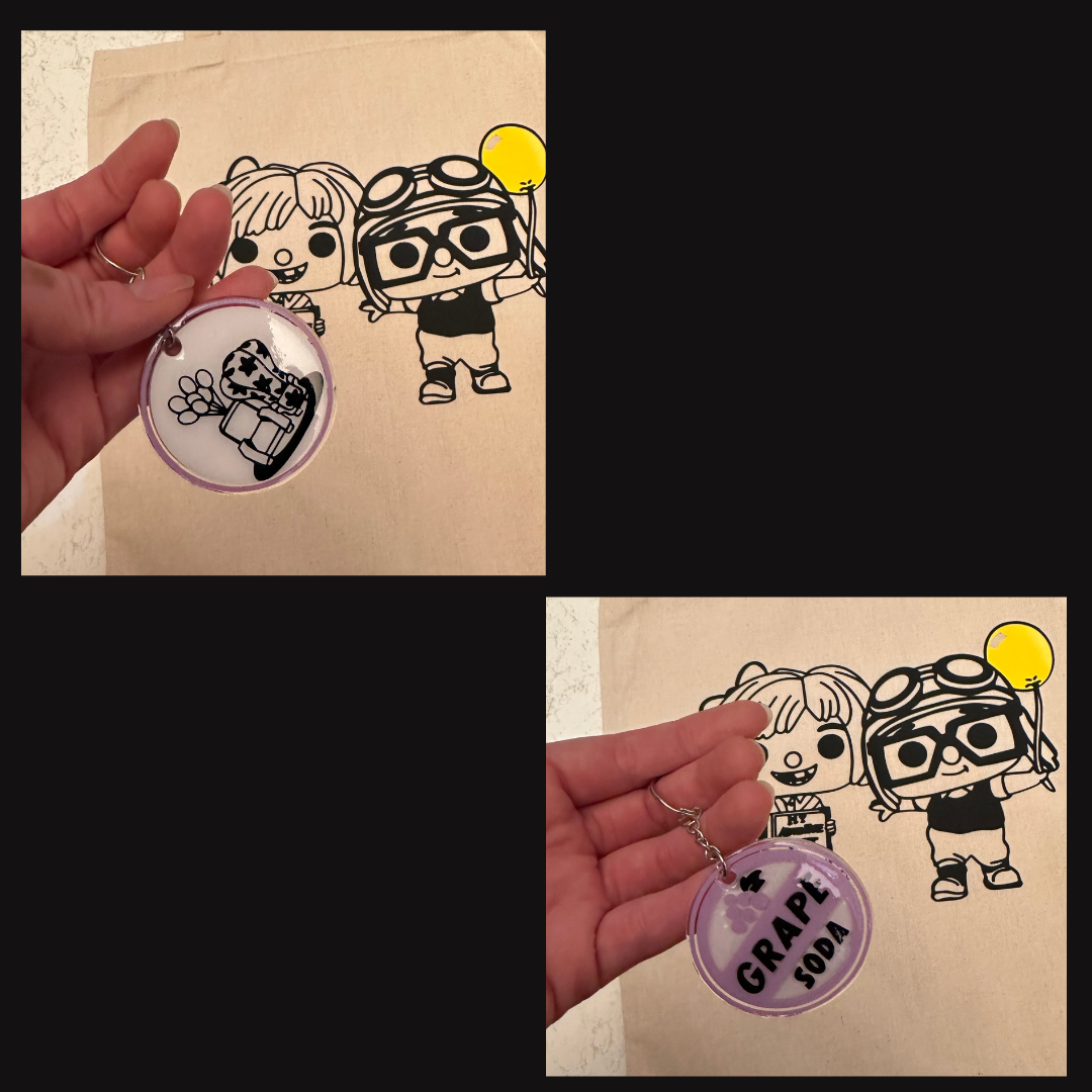 Pack Tote Bag y llavero Carl y Ellie