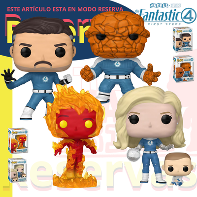 Pack 4 Figuras Funko Pop MARVEL Los Cuatro Fantásticos primeros pasos