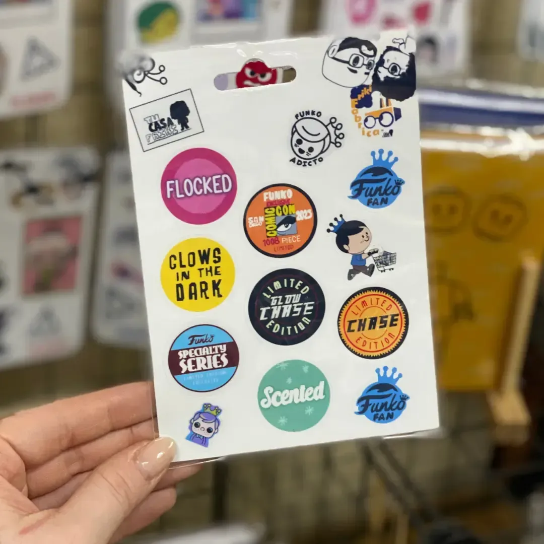 Plancha de pegatinas Caja funko
