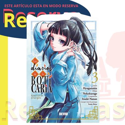 Los diarios de la boticaria Tomo 3 Manga de Maomao (Edición Devir)