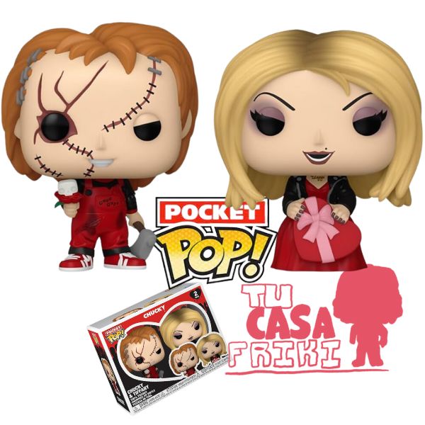 Chucky  y novia de  Chucky Pocket Pop! Disney Pack llaveros