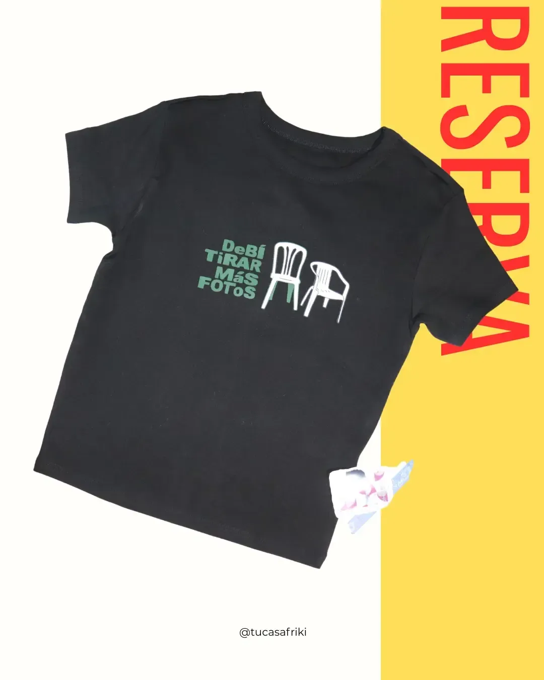 TOP negro manga corta DTMF 2026, Talla: L