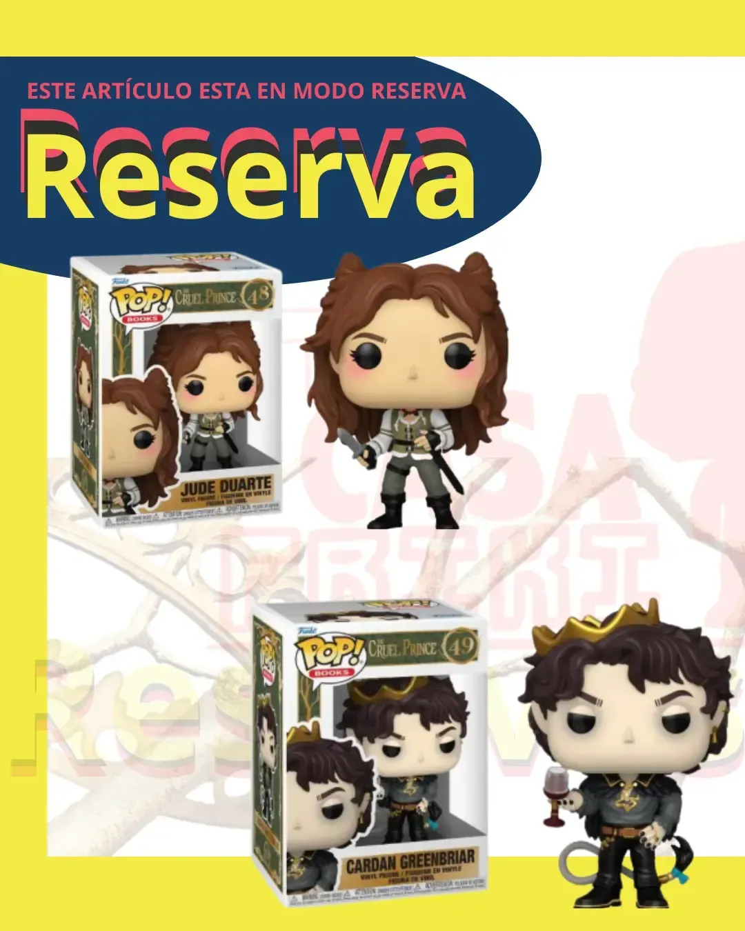 Pack dos figuras Jude Duarte y Cardan Greenbriar Funko Pop! Book El Príncipe Cruel