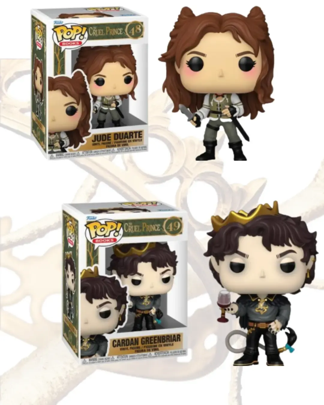 Pack dos figuras Jude Duarte y Cardan Greenbriar Funko Pop! Book El Príncipe Cruel