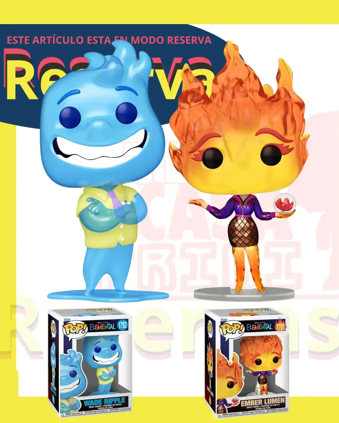 Pack Ember  y Wade Funko Pop Disney Pixar  Elemental