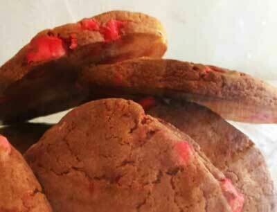 Cookies aux pralines roses et miel Cookies aux pralines roses et miel