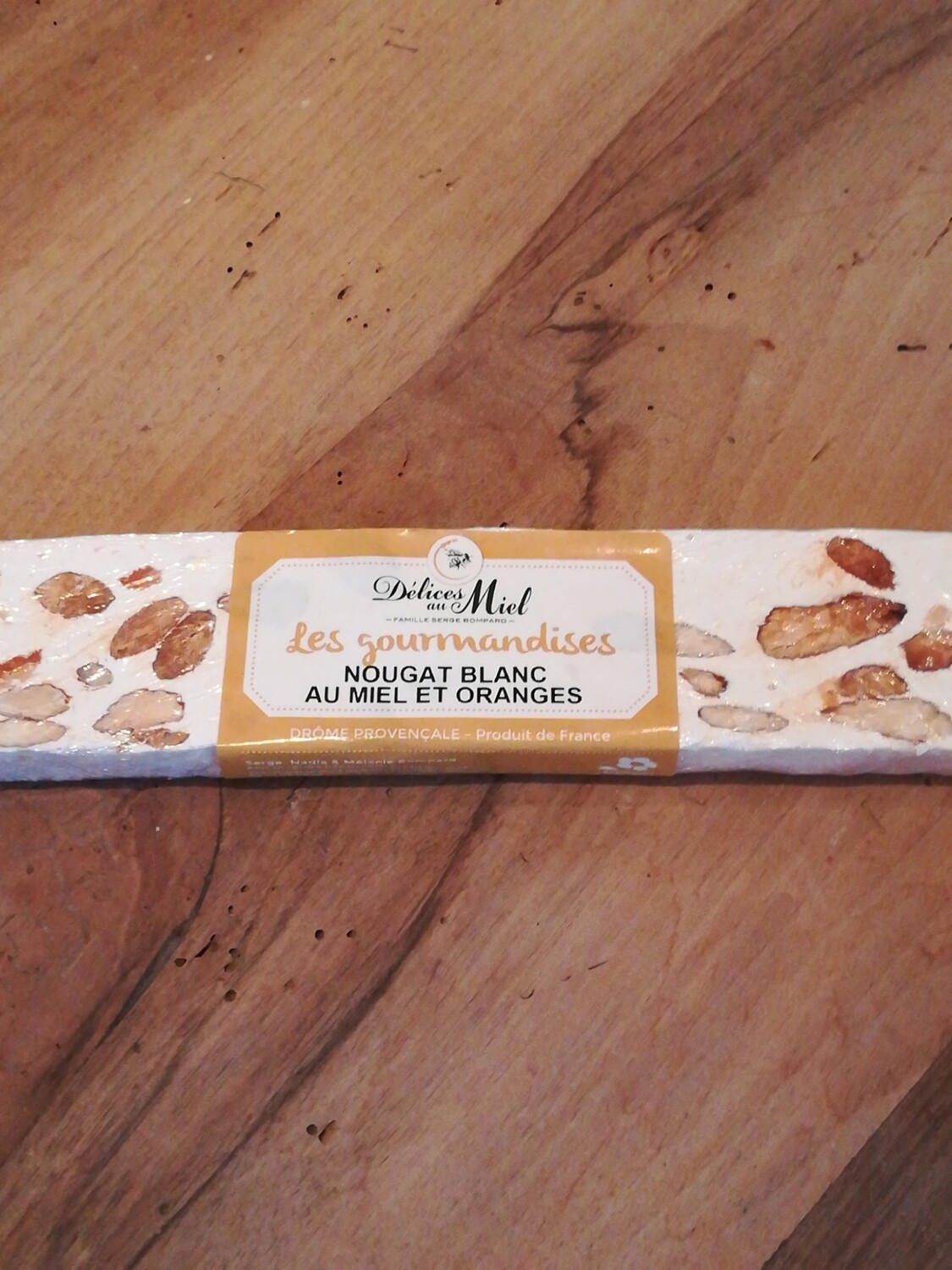 Nougat Blanc au miel et oranges Nougat Blanc au miel et oranges