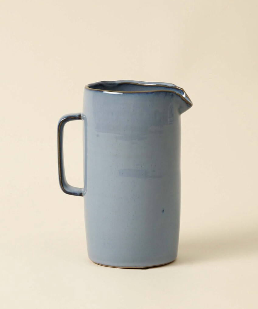 Vase carafe bleu en céramique