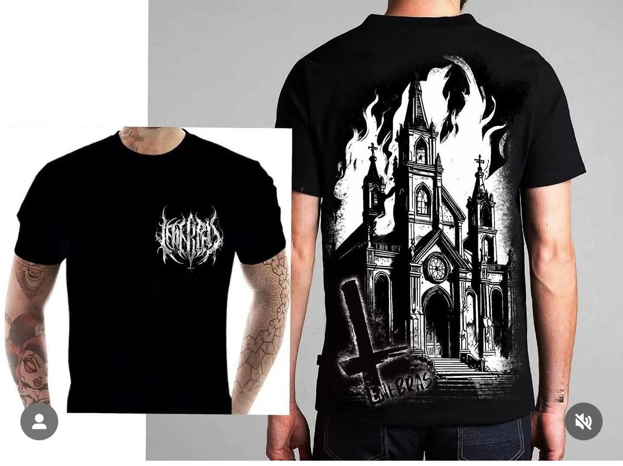 T-shirt - Burning church