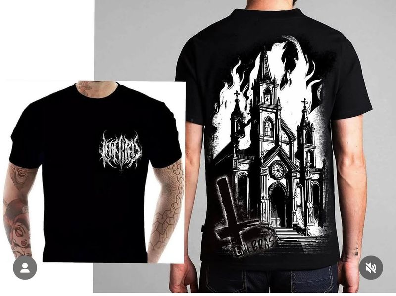 T-shirt - Burning church