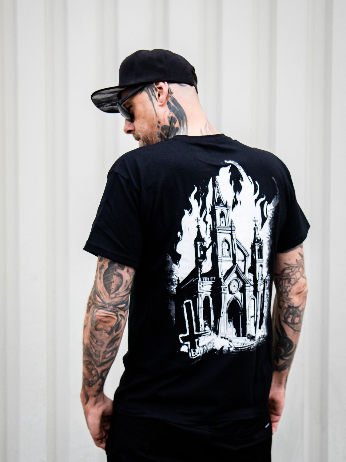 T-shirt - Burning church