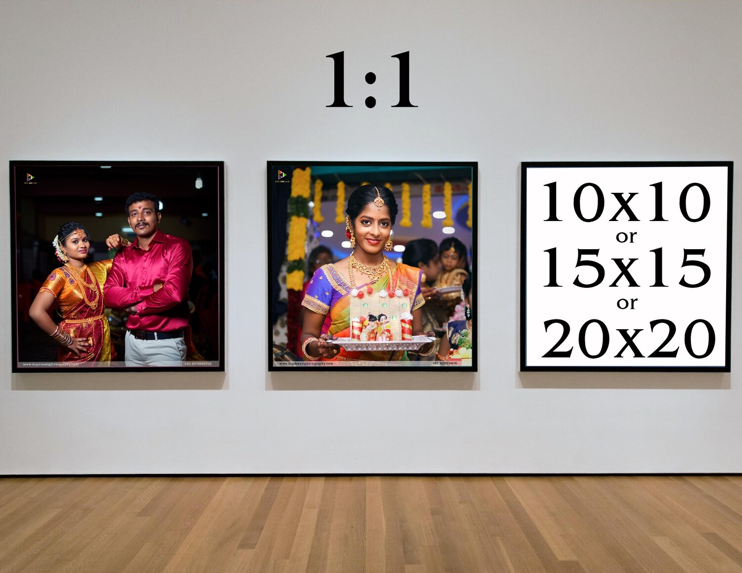 1:1 Personalized Wooden Frame in Various size