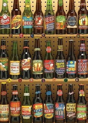 Beer Collection - 1000 Piece Cobble Hill Puzzle