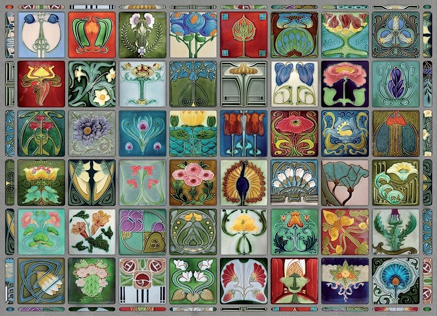 Art Nouveau Tiles - 1000 Piece Cobble Hill Puzzle