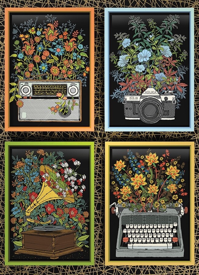 Floral Objects - 1000 Piece Cobble Hill Puzzle