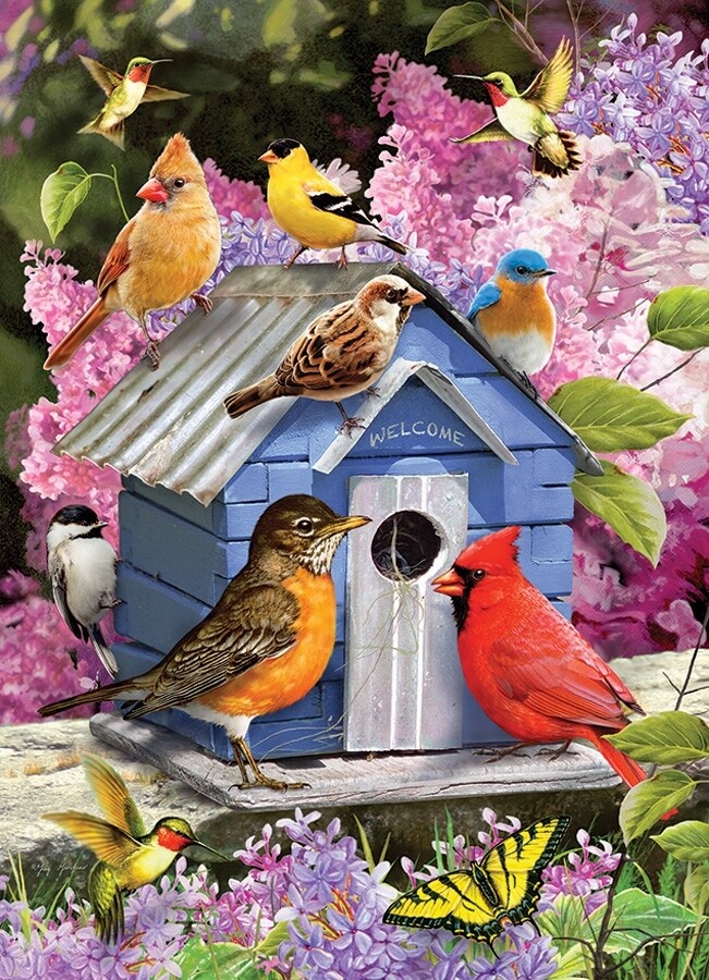 Spring Birdhouse - 1000 Piece Cobble Hill Puzzle