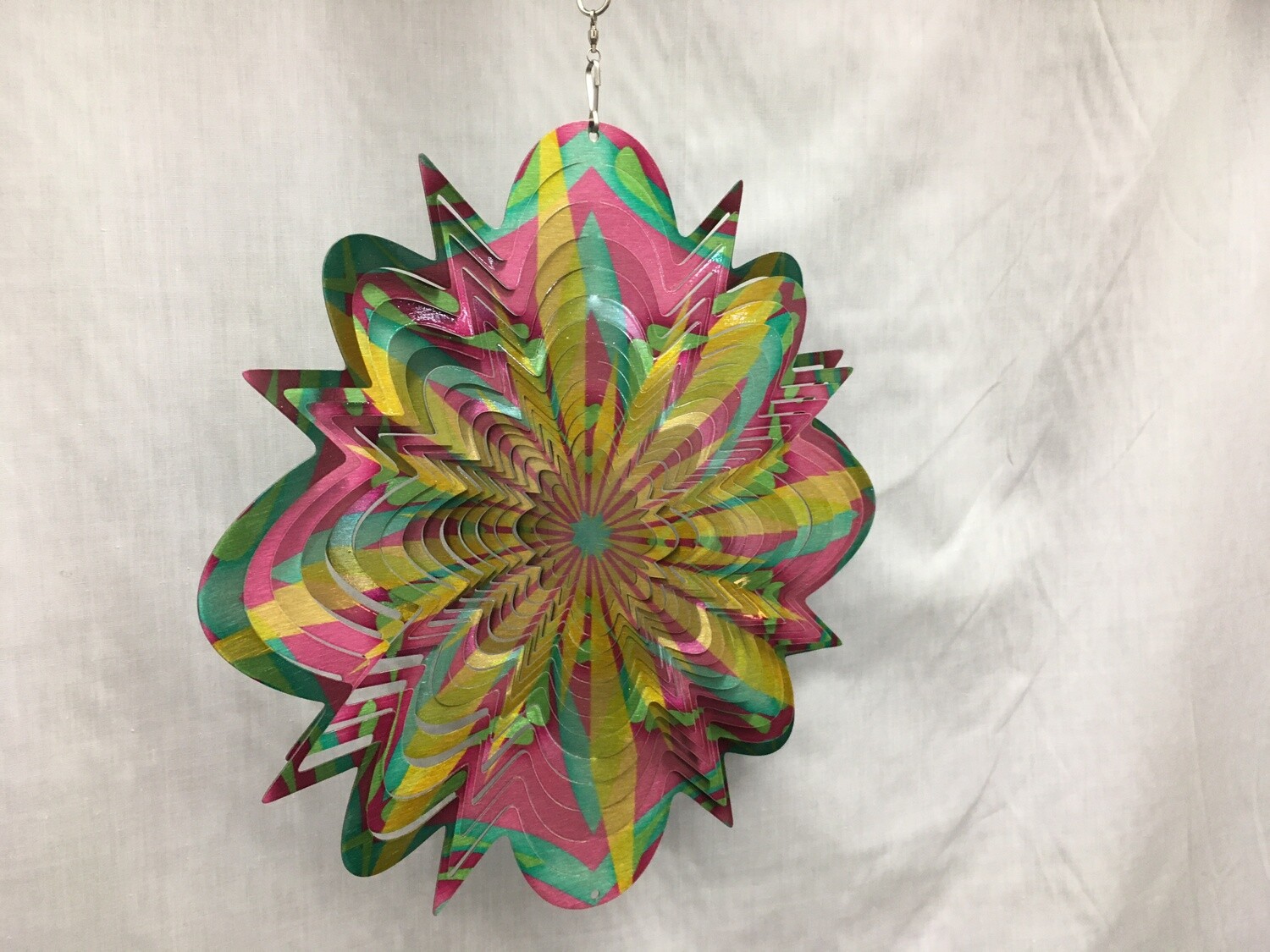 Floral Splash Mandala Large - Wind Spinner