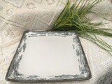 Flat Square Tray 11.5 inch, Birch Bark - Pavlo Pottery - Canadian Handmade 