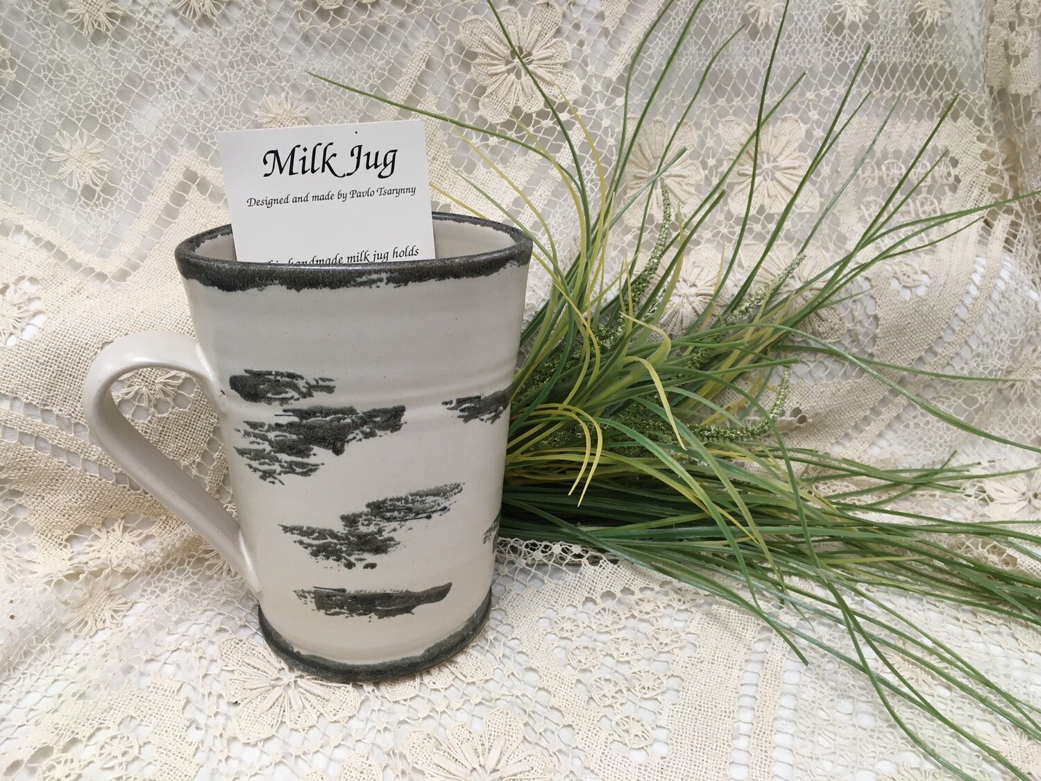 Milk Jug, Birch Bark - Pavlo Pottery - Canadian Handmade 