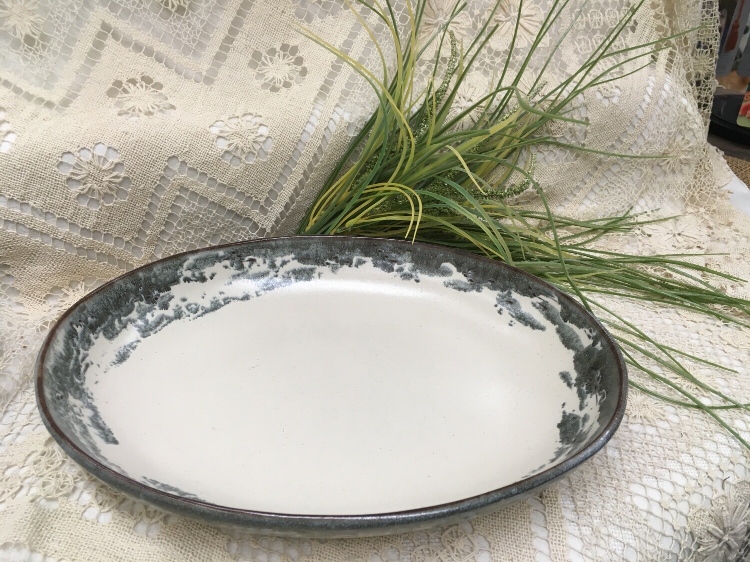 Oval Tray Medium, Birch Bark - Pavlo Pottery - Canadian Handmade 