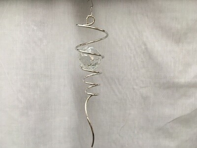 Spiral Tail with Clear Crystal - 10 inch