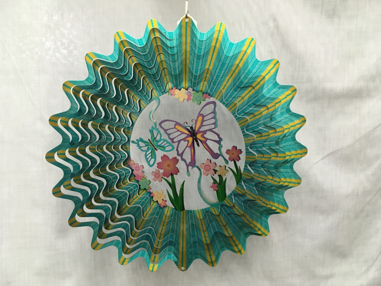 Butterfly Blue Large - Cut Out Design Wind Spinner