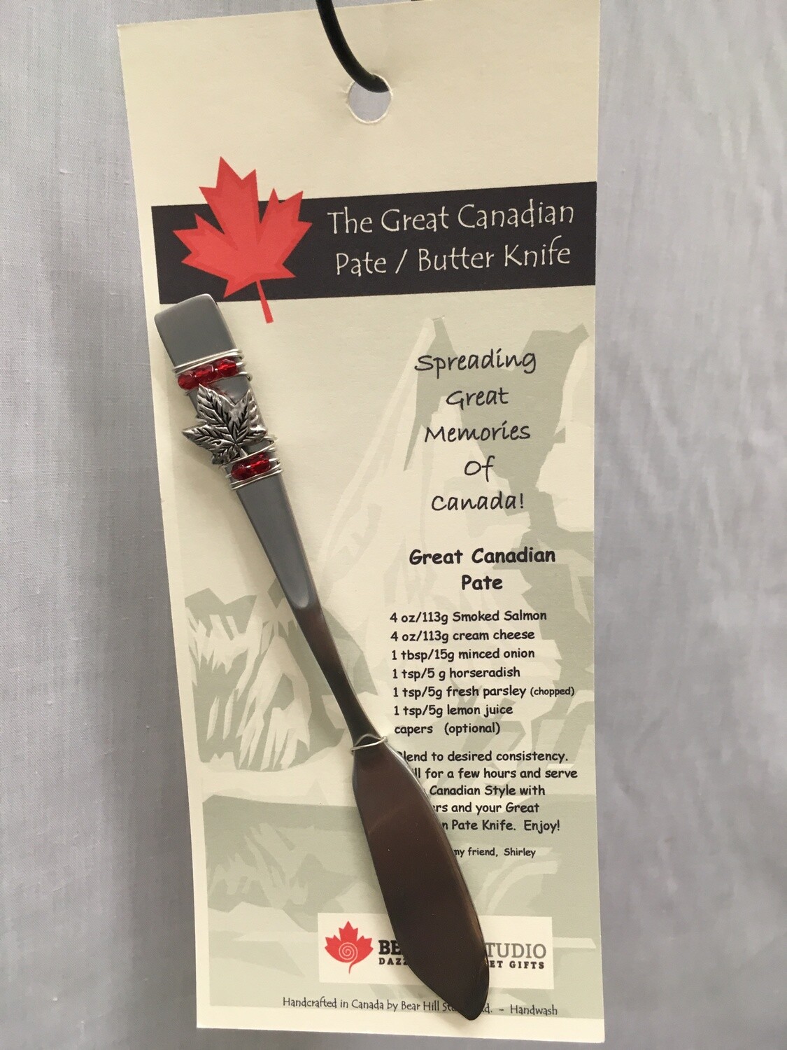 Pate Knife Maple Leaf - Canadian Handcrafted