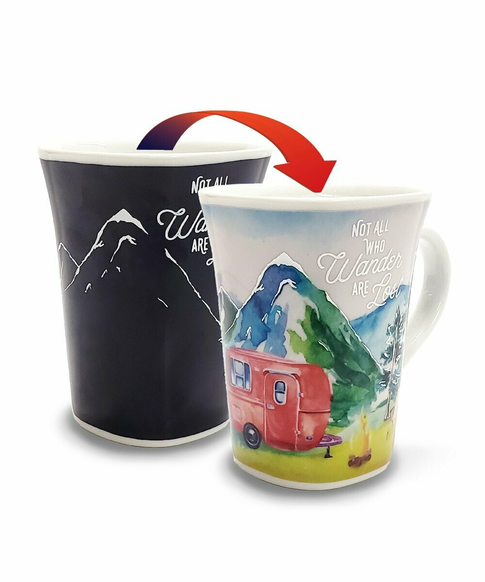 Adventure Colour Changing Mug - Not all who wander are lost