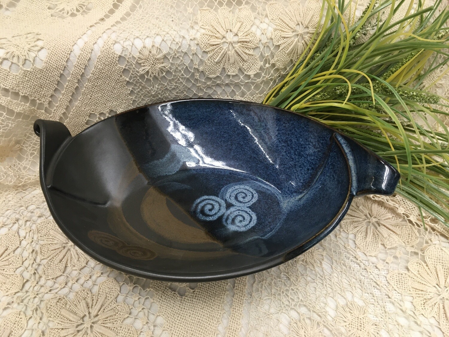 Slab Bowl Medium, Blue Stone - Pavlo Pottery - Canadian Handmade
