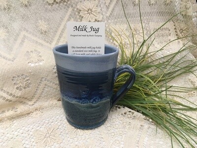 Milk Jug, Ocean Blue - Pavlo Pottery - Canadian Handmade