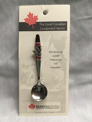 Condiment Spoon - Maple Leaf - Canadian Handcrafted