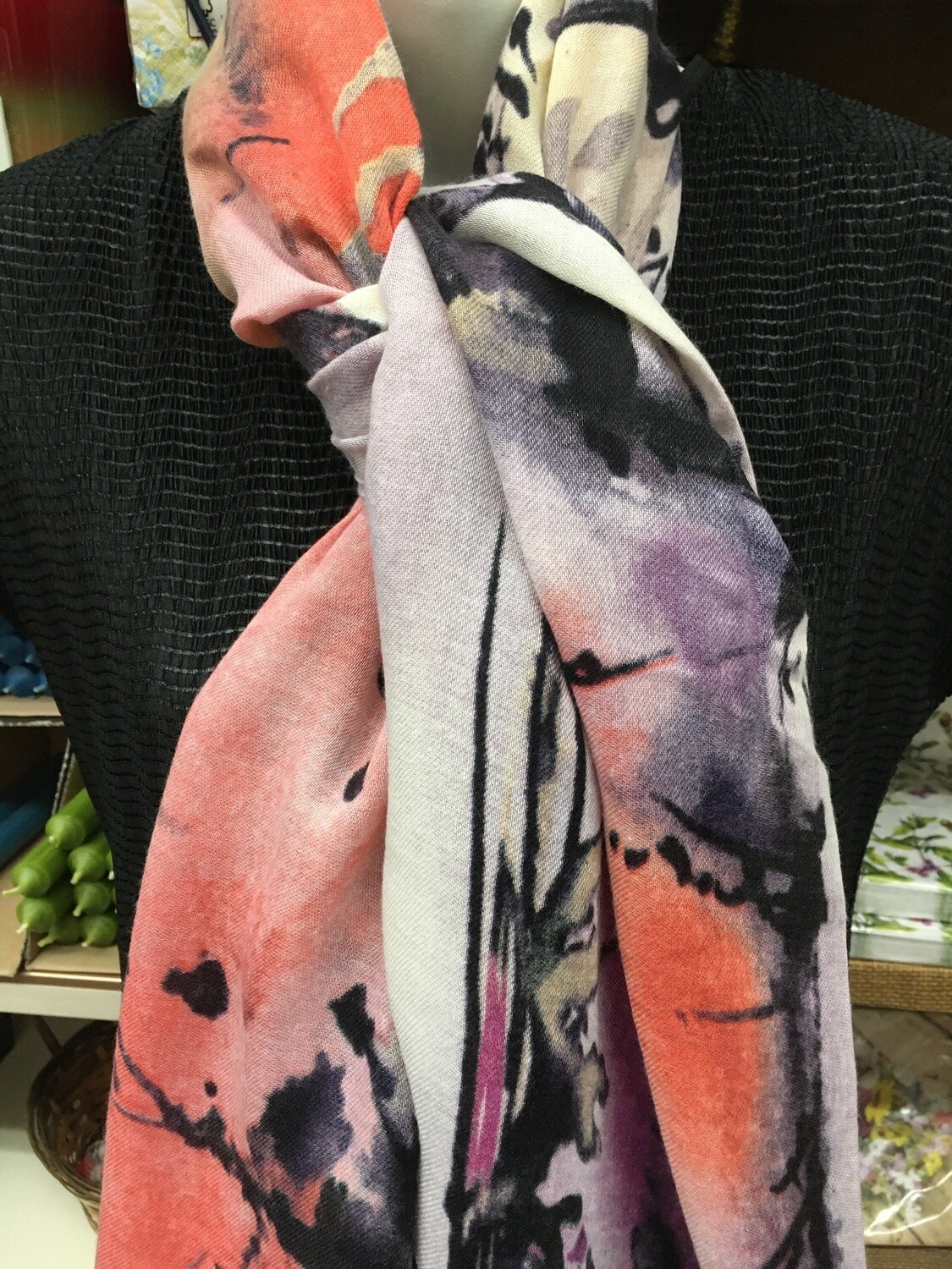 Scarf - 100% Cotton - Abstract Design