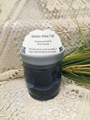 Garden Wine Cup, Ocean Blue - Pavlo Pottery - Canadian Handmade 