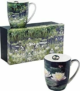 Monet - Water Lilies - Set of Two Fine Bone China Mugs in Collector Box