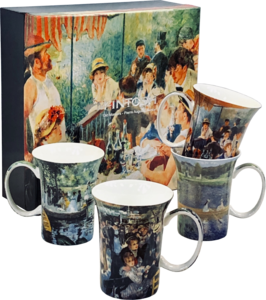 Renoir - Old Masters - Set of Four Fine Bone China Mugs in Collector Box