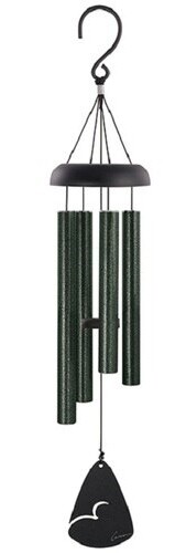Chime - 21" Forest Green Tubes - Black Metal top and Sail
